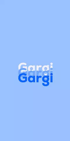Name DP: Gargi