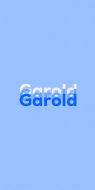 Name DP: Garold