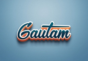 Cursive Name DP: Gautam
