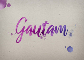 Gautam Watercolor Name DP