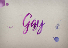 Gay Watercolor Name DP