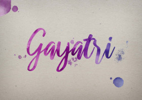 Gayatri Watercolor Name DP