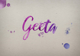 Geeta Watercolor Name DP