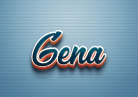 Cursive Name DP: Gena