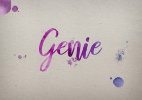 Genie Watercolor Name DP