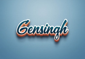 Cursive Name DP: Gensingh