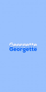 Name DP: Georgette