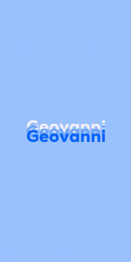 Name DP: Geovanni