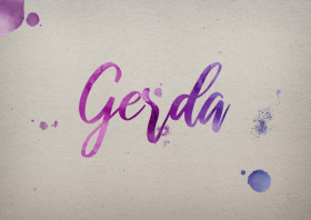 Gerda Watercolor Name DP