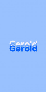 Name DP: Gerold