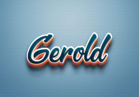 Cursive Name DP: Gerold