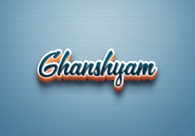 Cursive Name DP: Ghanshyam