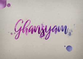 Ghansyam Watercolor Name DP