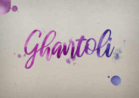 Ghantoli Watercolor Name DP