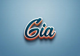 Cursive Name DP: Gia