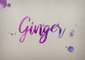 Ginger Watercolor Name DP