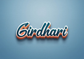 Cursive Name DP: Girdhari