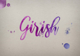 Girish Watercolor Name DP