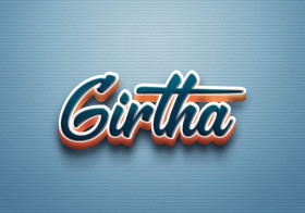 Cursive Name DP: Girtha