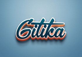 Cursive Name DP: Gitika