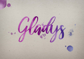 Gladys Watercolor Name DP