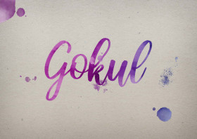 Gokul Watercolor Name DP