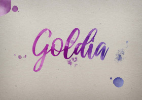 Goldia Watercolor Name DP