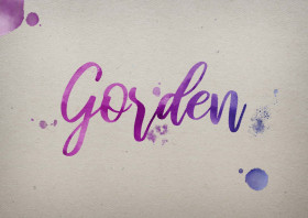 Gorden Watercolor Name DP
