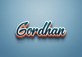 Cursive Name DP: Gordhan