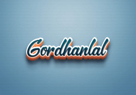 Cursive Name DP: Gordhanlal