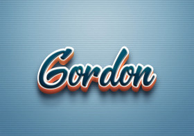 Cursive Name DP: Gordon