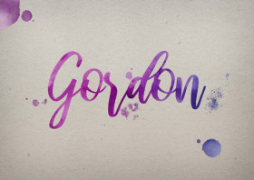 Gordon Watercolor Name DP