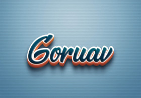 Cursive Name DP: Goruav
