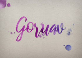 Goruav Watercolor Name DP