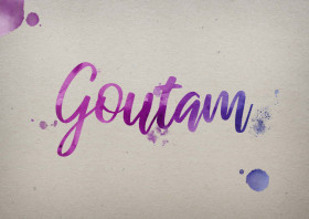 Goutam Watercolor Name DP