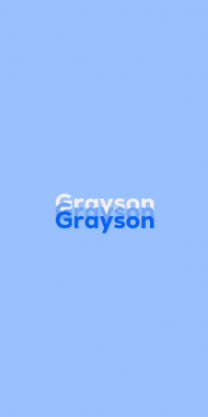Name DP: Grayson