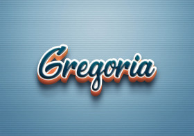 Cursive Name DP: Gregoria