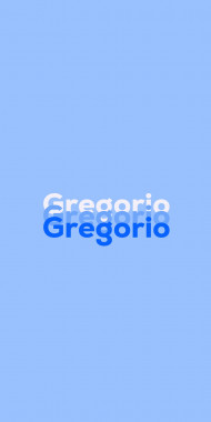Name DP: Gregorio
