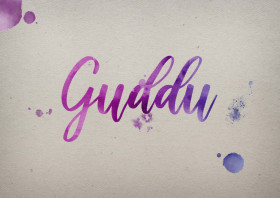 Guddu Watercolor Name DP
