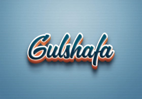 Cursive Name DP: Gulshafa