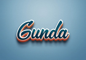 Cursive Name DP: Gunda