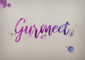 Gurmeet Watercolor Name DP