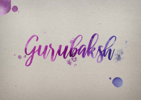 Gurubaksh Watercolor Name DP