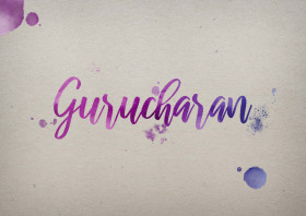 Gurucharan Watercolor Name DP