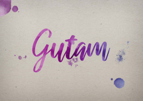Gutam Watercolor Name DP