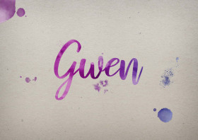Gwen Watercolor Name DP