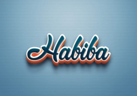 Cursive Name DP: Habiba