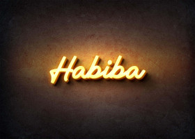 Glow Name Profile Picture for Habiba