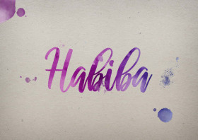 Habiba Watercolor Name DP