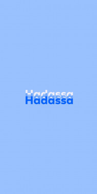 Name DP: Hadassa